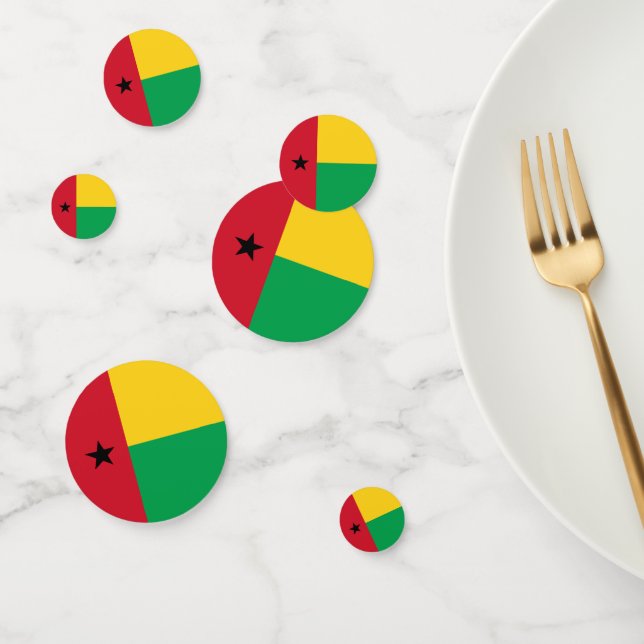 Confettis Drapeau de Guinée-Bissau (Groupe)