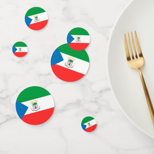 Confettis Drapeau de Guinée équatoriale (Groupe)