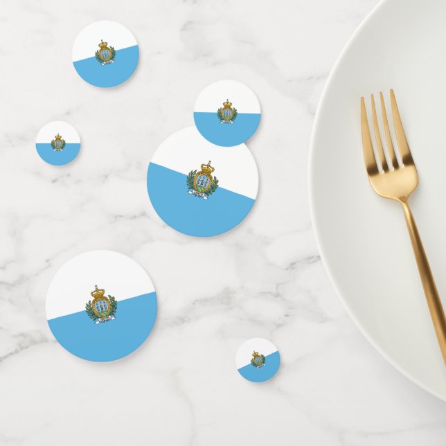 Confettis Drapeau de Saint-Marin (Groupe)