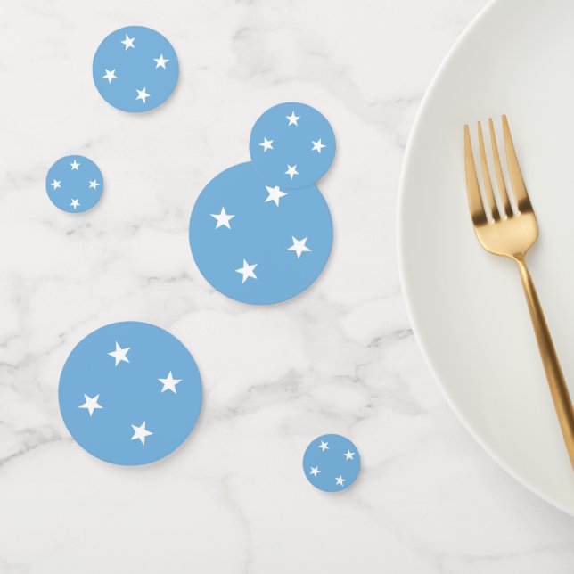 Confettis Drapeau des États fédérés de Micronésie (Groupe)