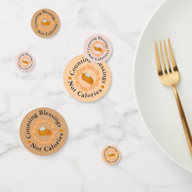 Confettis Drôle compte Bénédictions pas calories Merci (Groupe)