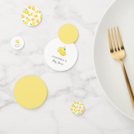 Confettis Élégant citron thème Baby shower minimaliste moder