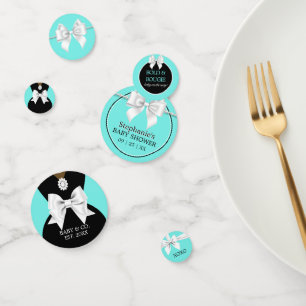 Confettis Elégant Glam Turquoise Ethnic Tiffany Baby shower