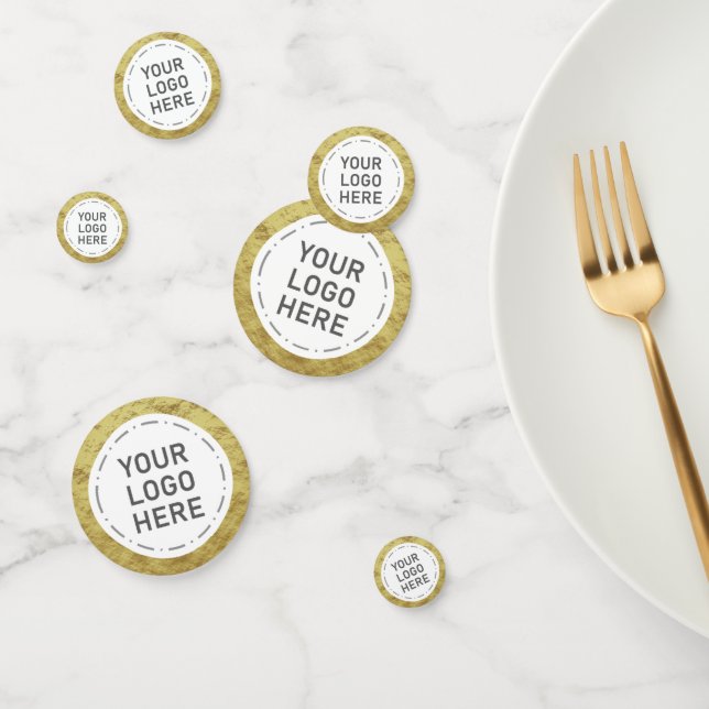 Confettis Elegant Gold Phuile votre logo ou image (Groupe)