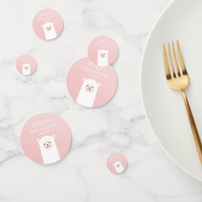 Confettis Élégante fille rose Baby shower mignonne Kawaii Ll (Groupe)