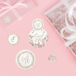 Confettis Elégante Parties scintillant or Peony Florals Swee