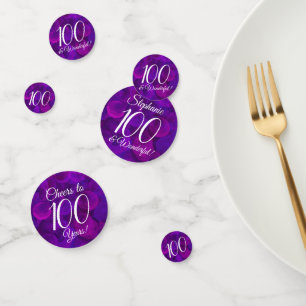 Confettis Elégante Purple 100 et merveilleuse fête d'anniver