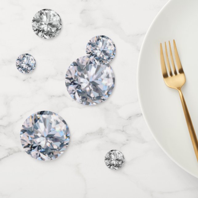 Confettis Élégante table de pierres précieuses en diamant (Groupe)