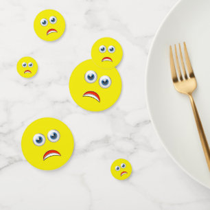 Confettis Emoji effrayé