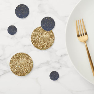 Confettis Etoiles Bleues de la Marine d'or éparpillées Confe