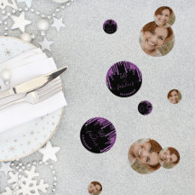 Fabuleux anniversaire noir violet parties scintill