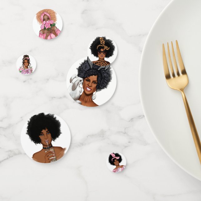 Confettis Femme noire (Groupe)