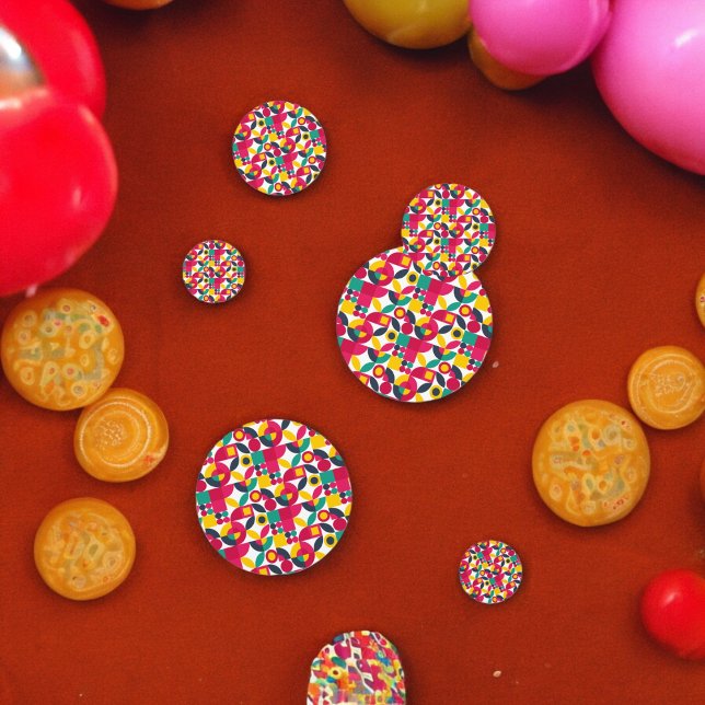 Confettis Fête à thème (pink bauhaus party confetti,kids birthday party,baby shower,graduation,nightparty,throw fun confetti)