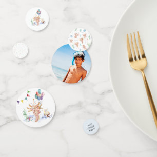 Confettis Fête d'anniversaire adorable à l'aquarelle avec Ax