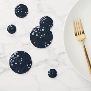 Confettis Fête d'anniversaire chic de denim et d'étincelle