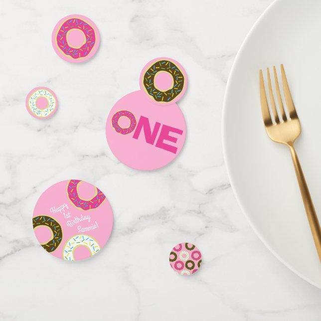 Confettis Fête d'anniversaire de Donut (Groupe)