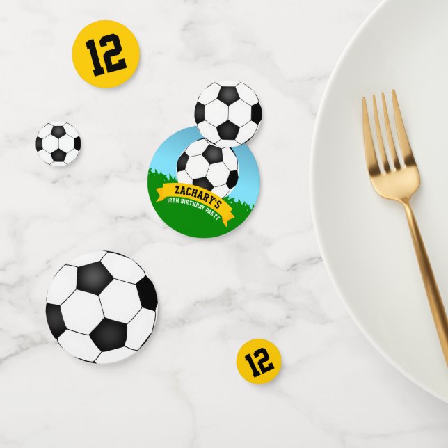 Confettis Fête d'anniversaire de football (Groupe)