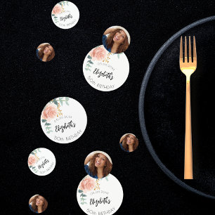 Confettis Fête d'anniversaire rose or photo