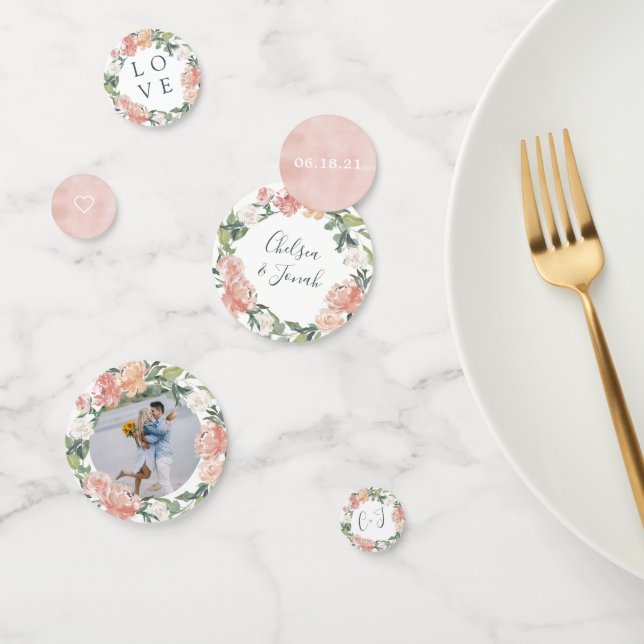 Confettis Fête des mariées florale du milieu de l'été (Groupe)