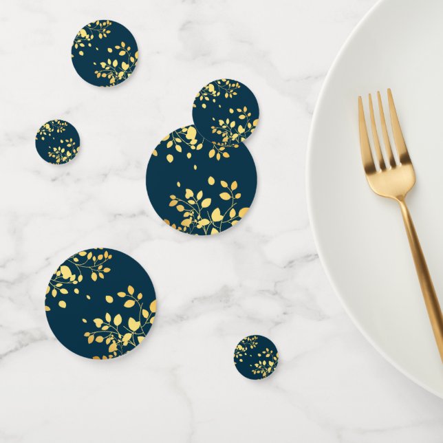 Confettis Feuilles d'or 8 (Groupe)