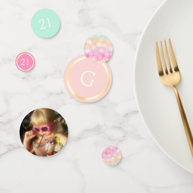 Confettis Fille Blush Rose N'Importe Quel Âge Anniversaire P (Groupe)