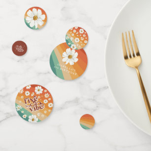 Confettis Five est un Vibe 5e anniversaire   Retro Daisy Rai