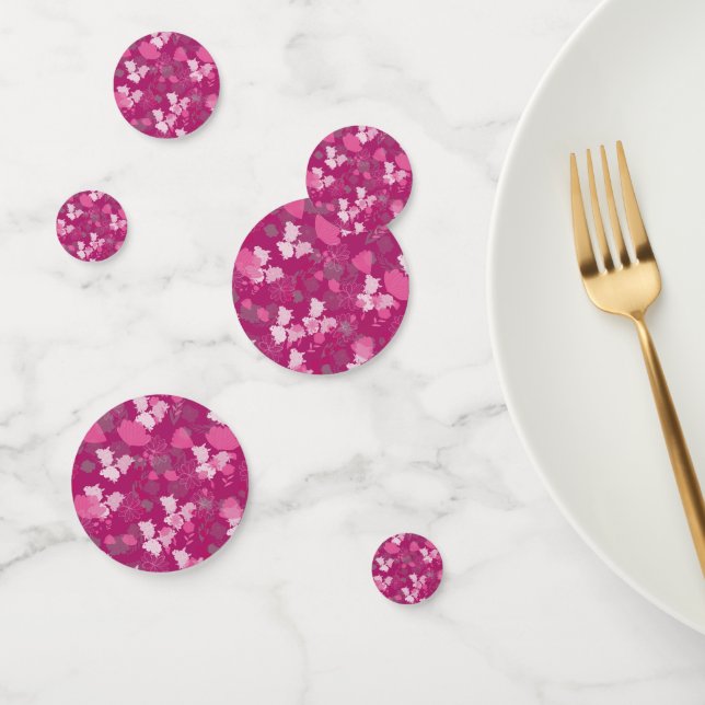 Confettis fleur rose (Groupe)