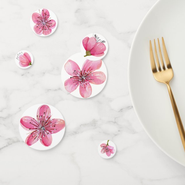 Confettis Fleurs de cerisiers roses (Groupe)