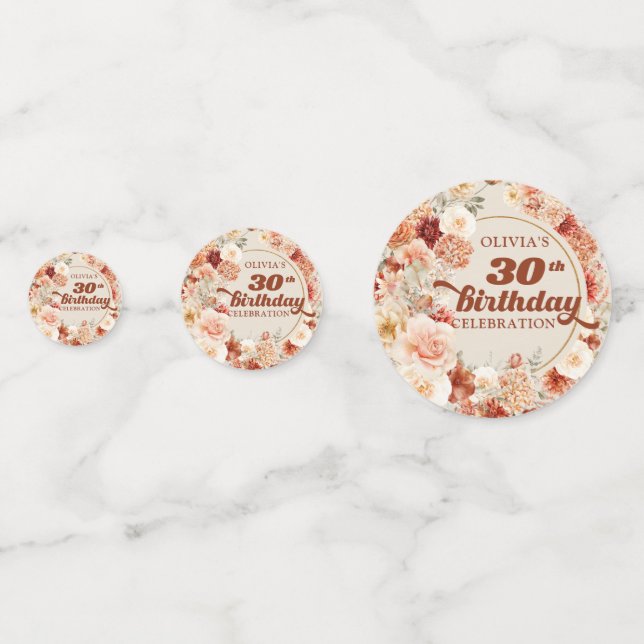 Confettis Fleurs de terre cuite automne et automne 30e anniv (Devant)