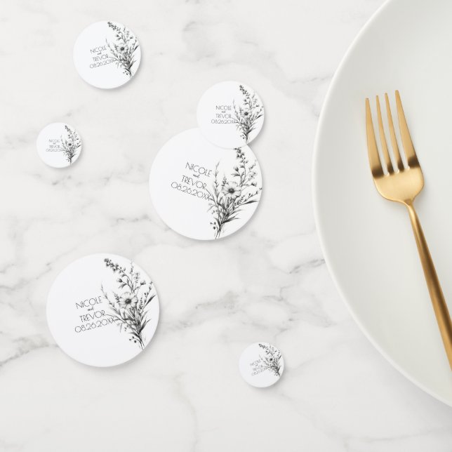 Confettis Fleurs sauvages audacieux (Groupe)