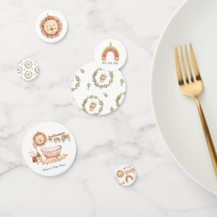 Confettis Genre Neutre Baby Shower Bohème pour la nurserie