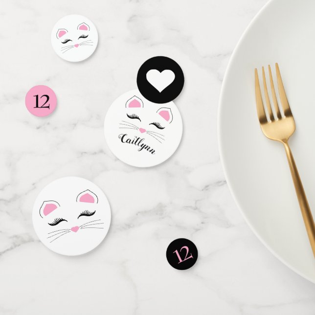 Confettis Glam Cat fête d'anniversaire (Groupe)