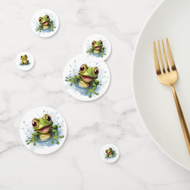Confettis Grenouille drôle pour le baby shower (Groupe)