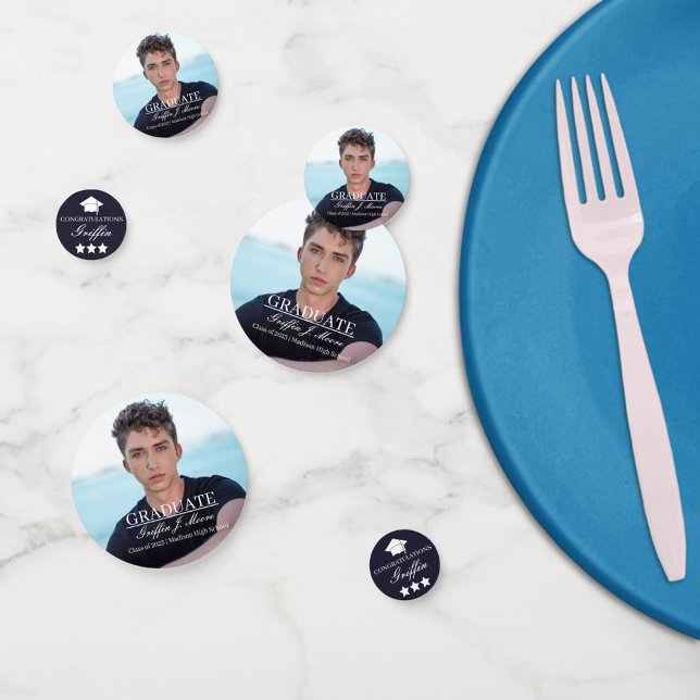 Confettis Guy Grad - Photo de graduation moderne (Créateur téléchargé)