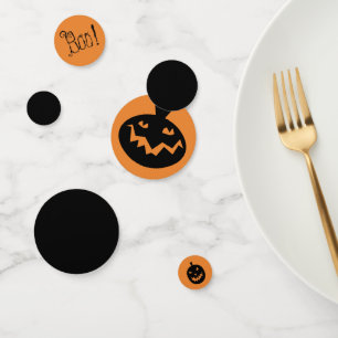 Confettis Halloween Boo ! CITROUILLES DÉPLAISANTS