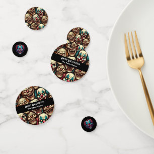 Confettis Halloween des clowns horrifiants