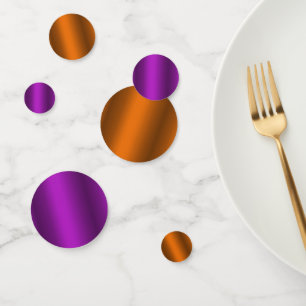 Confettis Halloween orange et violet