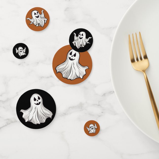 Confettis Halloween : Petits fantômes. (Groupe)