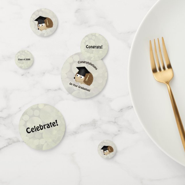 Confettis Hérisson de diplôme (Groupe)