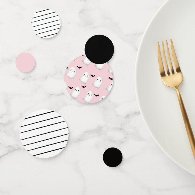 Confettis Hey Boo Pastel Pink Halloween Table d'anniversaire (Groupe)