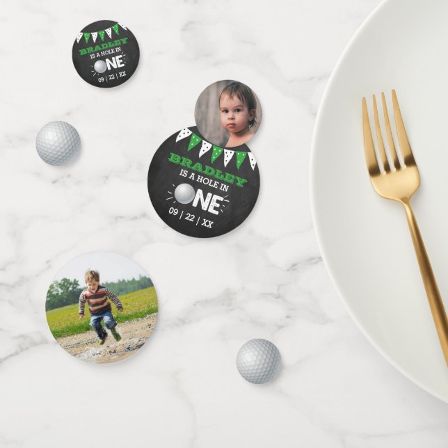 Confettis Hole In One Boys Golf 1er Anniversaire Par tee (Groupe)