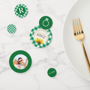 Confettis Je fais BBQ Green En vichy Wedding shower