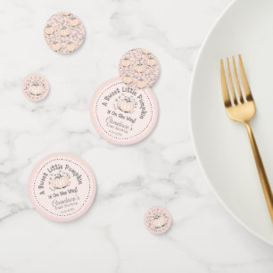 Confettis Joli Baby shower Citrouille rose