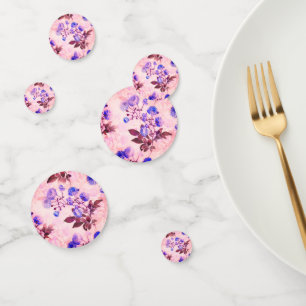 Confettis Joli rose avec / Purple Floral Print