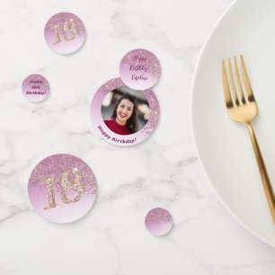 Confettis Joyeuse 18e anniversaire Chic Rose Parties scintil