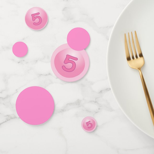 Confettis Joyeuse fille du 5e anniversaire (Groupe)