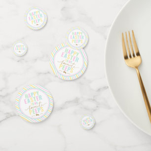 Confettis Joyeux Bunny Pâques Pastel Stripe