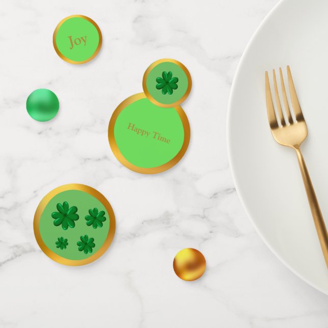 Confettis Joyeux Clovers verts (Groupe)