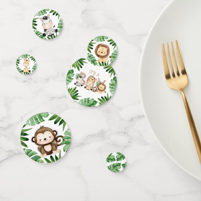 Confettis Jungle Safari C'est un Baby shower garçon (Groupe)
