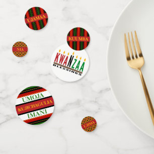 Confettis Kwanzaa - Sept principes   Nguzo Saba Holiday